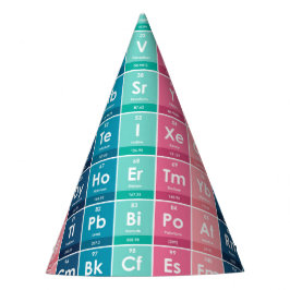 Elemente des Periodischen Tabellenmusters Partyhütchen