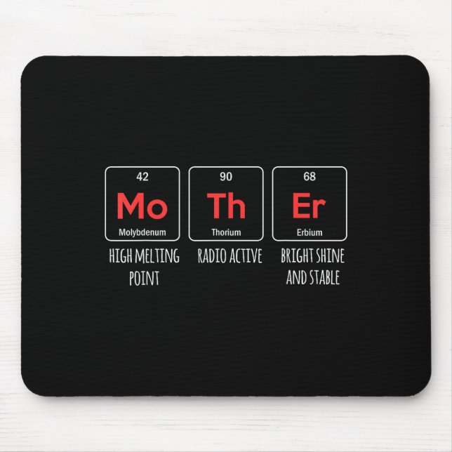 Elemente einer Mutter Periodensystem Muttertag Mousepad (Vorne)