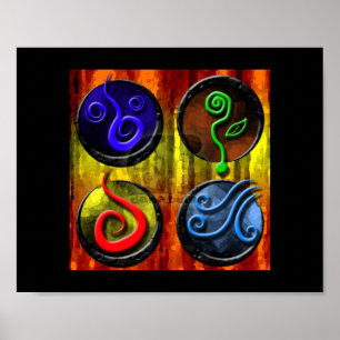 Elemente eines Magischen Posters Poster