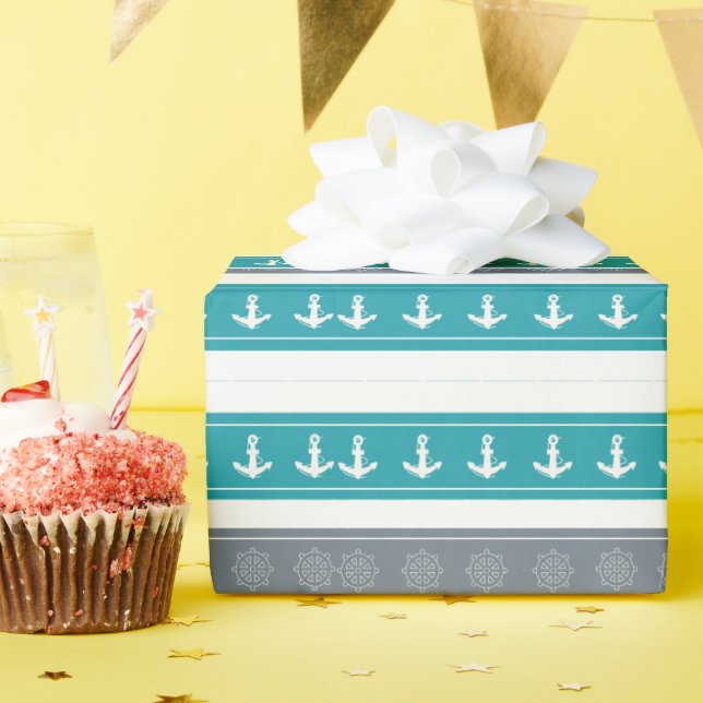 Elemente für Nautische Muster Geschenkpapier (Geburtstagsparty)