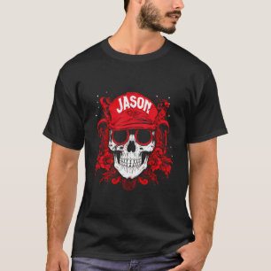 Elemente Personalisierter Schädel mit Jason-Namen T-Shirt