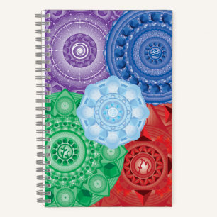 Elemente/platonische Solids Mandala Collage Notebo Notizbuch