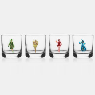 Elemente-Set Whiskyglas