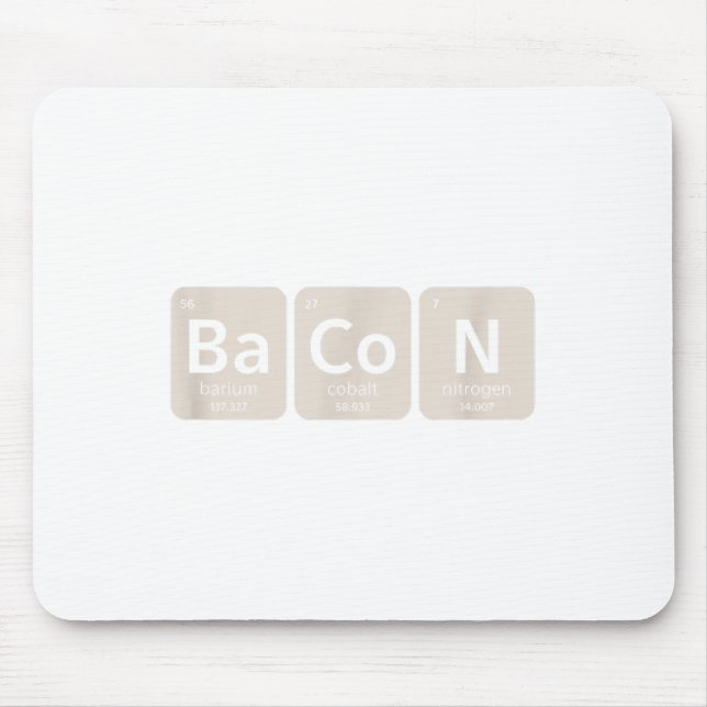 Elemente von Bacon _ Funny Grillen, Schweinegrill  Mousepad (Vorne)