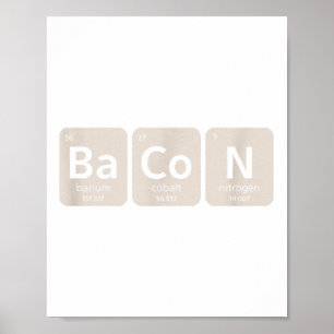 Elemente von Bacon _ Funny Grillen, Schweinegrill Poster