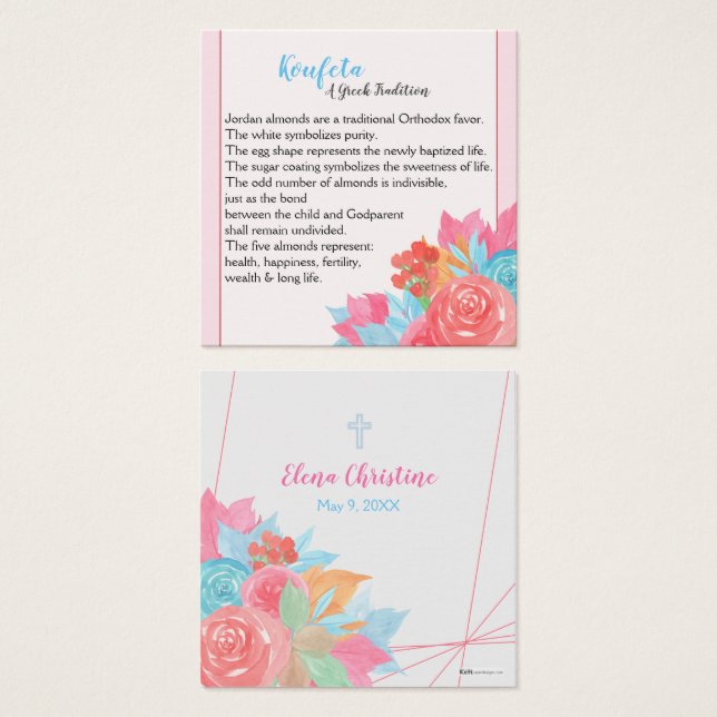 Elena Koufeta Card (Vorne & Hinten)