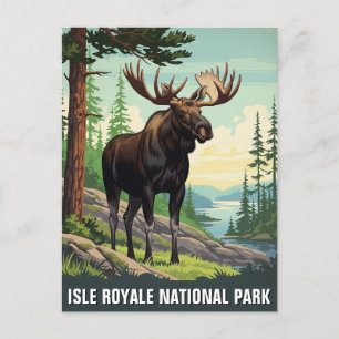 Elenantilope im Isle Royale National Park Postkarte