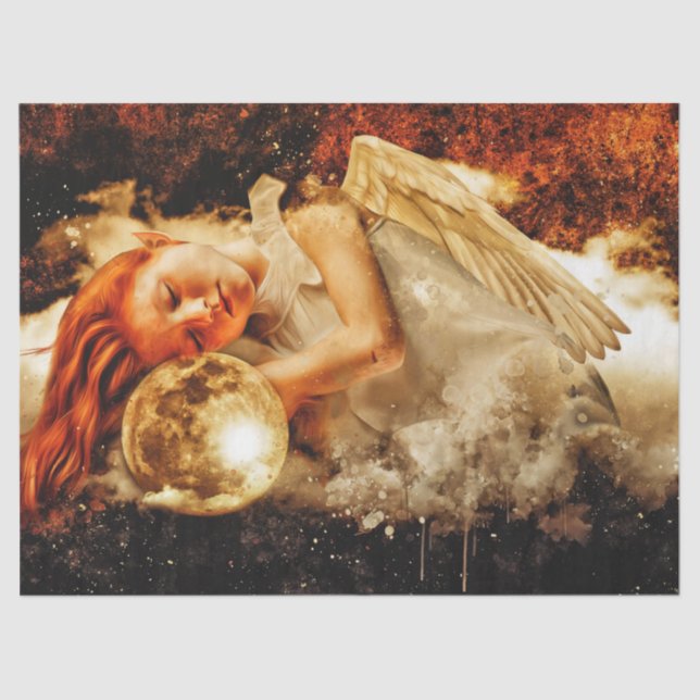 elengelbes Gewebepapier Seidenpapier (Vorderseite)