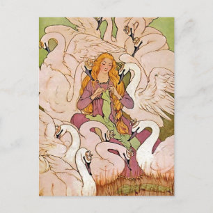 Elenore Abbott Die wilden Schwäne Postkarte