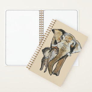Elephant 001-Cream Journal von Molly Magdalain Notizbuch