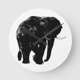 Elephant-Acrylmauer Runde Wanduhr