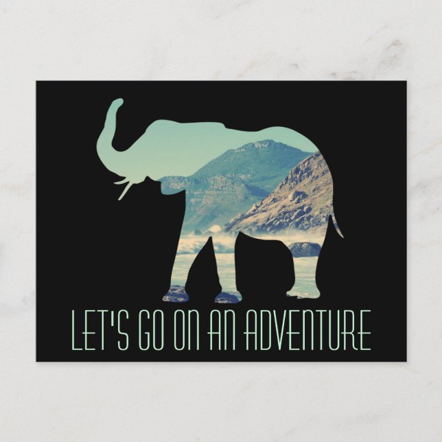 Elephant Adventure Postkarte (Vorderseite)