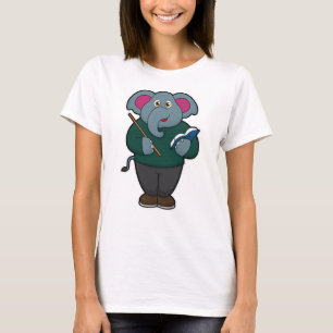 Elephant als Lehrer mit Buch und Zeiger T-Shirt
