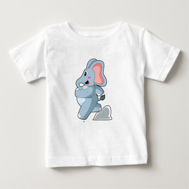 Elephant als Runner Baby T-shirt (Vorderseite)