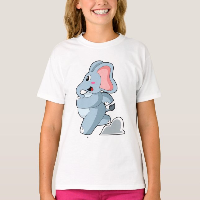 Elephant als Runner T-Shirt (Vorderseite)