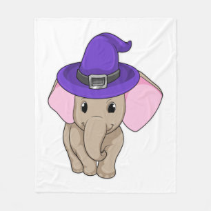 Elephant als Wizard Fleecedecke