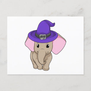 Elephant als Wizard Postkarte