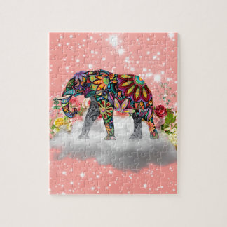 Elephant an~ordnen sie an puzzle
