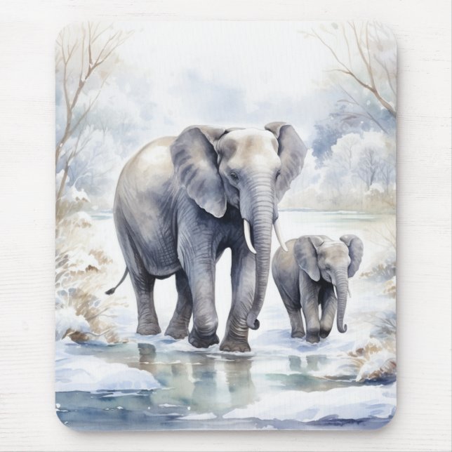 Elephant and Baby Mousepad (Vorne)