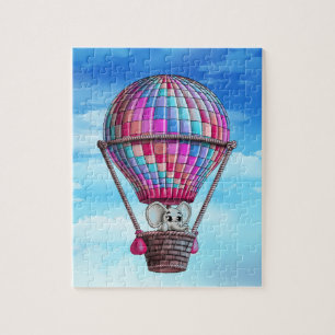 Elephant and Hot Air Balloon Puzzle
