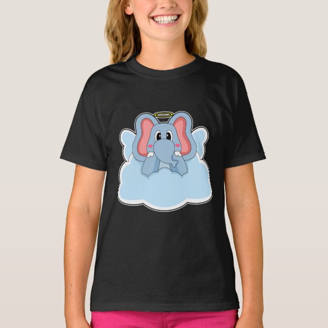 Elephant Angel Clouds T-Shirt (Vorderseite)