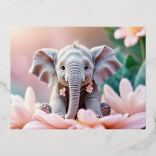 Elephant Animal Fun Fantastische Surreal Wildlife Folien Feiertagspostkarte