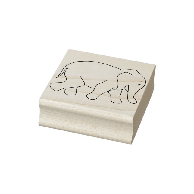 Elephant Animal Konturen Gummistempel (Stempel)