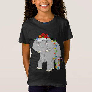 Elephant Animal Lover Xmas Weihnachtsmannmütze Ele T-Shirt