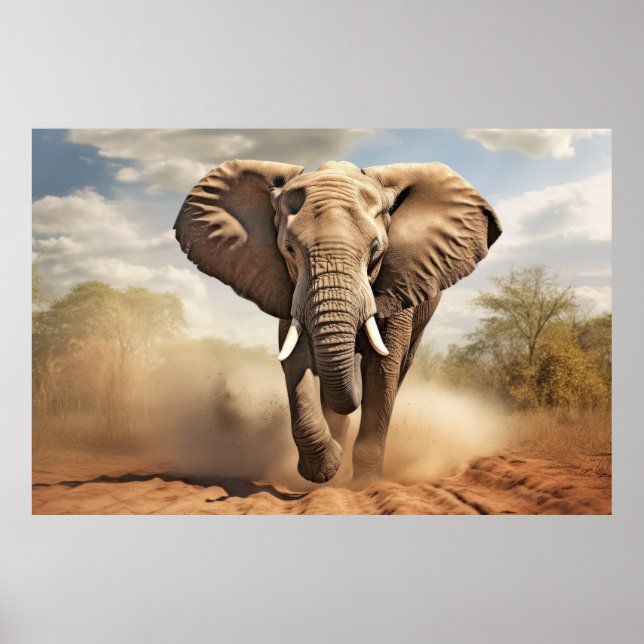 Elephant Animal Nature Majestic Wild Poster (Vorne)