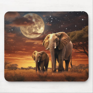 Elephant Animal Wildlife Wilderness Kunst Mousepad