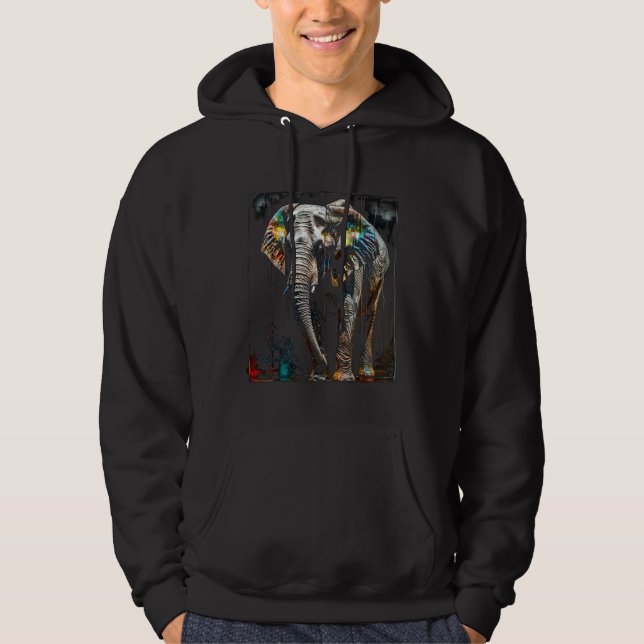Elephant Animal Zoo Elephant Hoodie (Vorderseite)