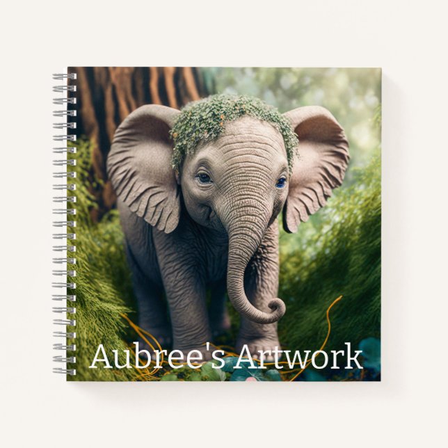 Elephant Artwork Notizbuch (Vorderseite)