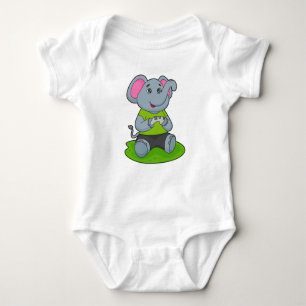 Elephant as Gamer Baby Strampler