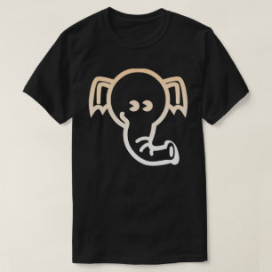 Elephant Ästhetik Stilisierte niedliche Linie Yoga T-Shirt