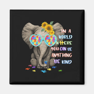 Elephant Autism be Kind Autismus Awareness Girls B Magnet