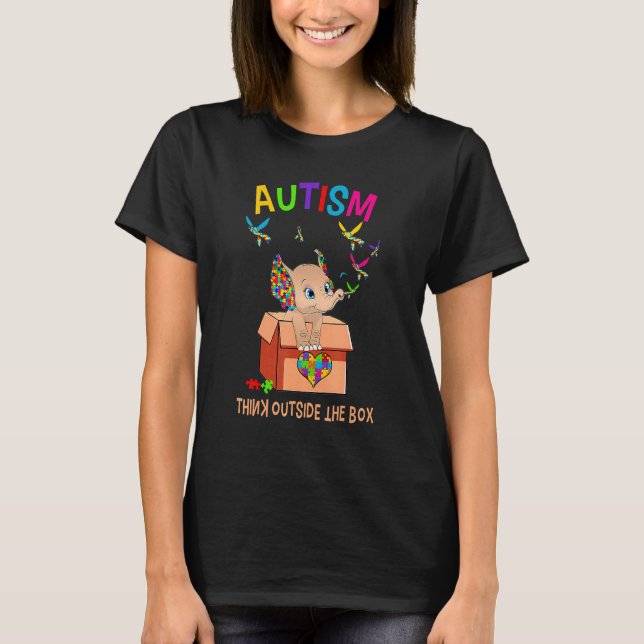 Elephant Autismus Awareness Elephant T-Shirt (Vorderseite)