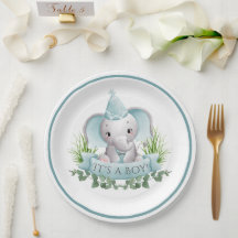 Elephant Baby Boys Babydusche