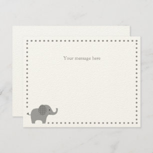 Elephant Baby Dusche Danke Note Card Mitteilungskarte