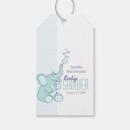 Elephant baby Dusche Geschenke blau Anhänger