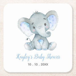 Elephant Baby Dusche Personalisierter Untersetzer
