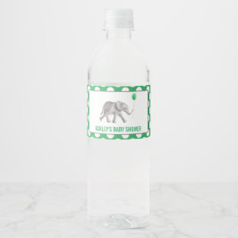 Elephant Baby Dusche Wasserflaschen Etiketten