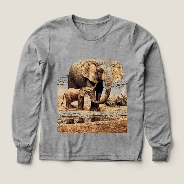 Elephant & Baby Elephant (Design Vorderseite)
