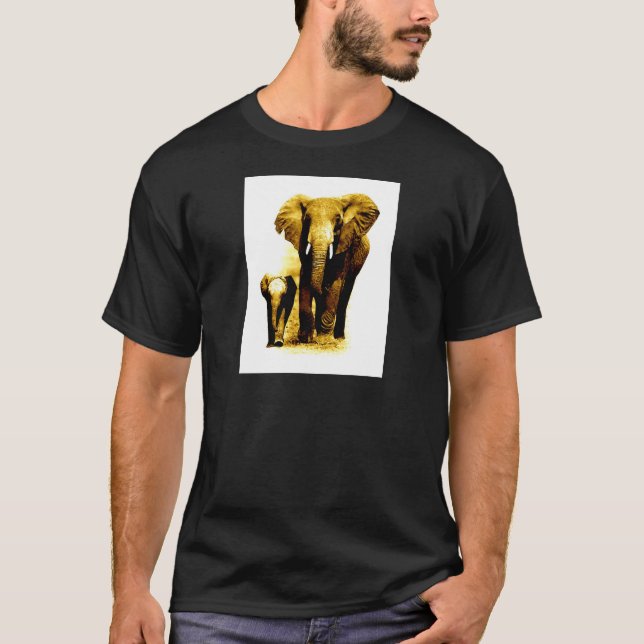 Elephant & Baby Elephant T-Shirt (Vorderseite)