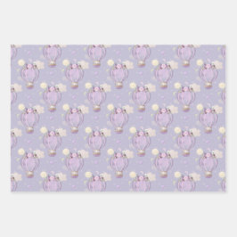 Elephant Baby Girl Babydusche Wrapping Paper Geschenkpapier Set
