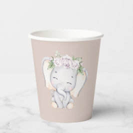 Elephant Baby Schouwer Paper Cups Pappbecher