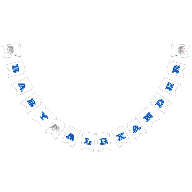 Elephant Baby Showbanner Bannerflaggen Wimpelkette (Alle)