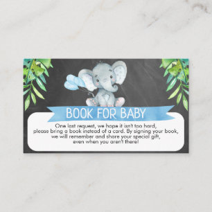 Elephant Baby Showbook Request Card Beilage Begleitkarte
