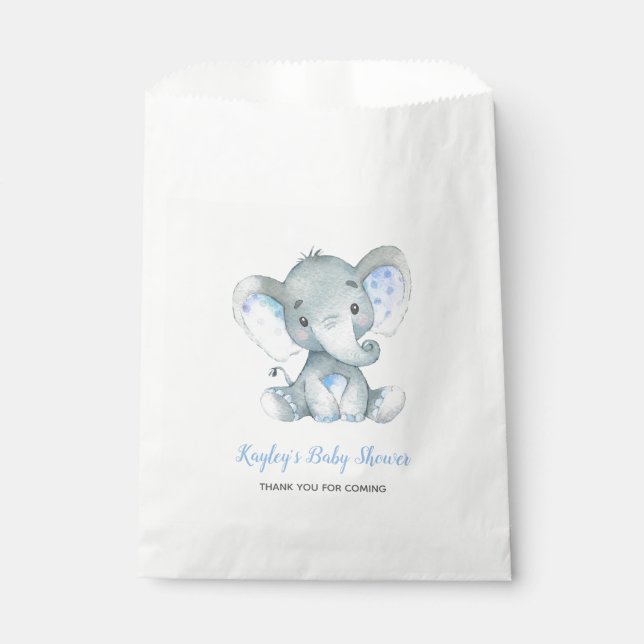Elephant Baby Shower bevorzugt Bags Boys Personali Geschenktütchen (Vorderseite)