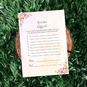 Elephant Baby Shower Boho raten, dass Baby Food Einladung