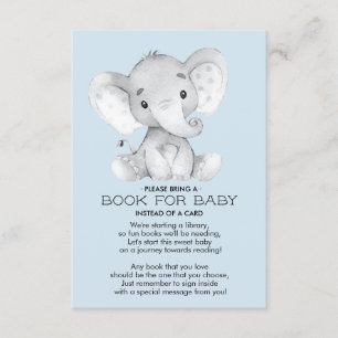 Elephant Baby Shower Book for Baby Card Begleitkarte